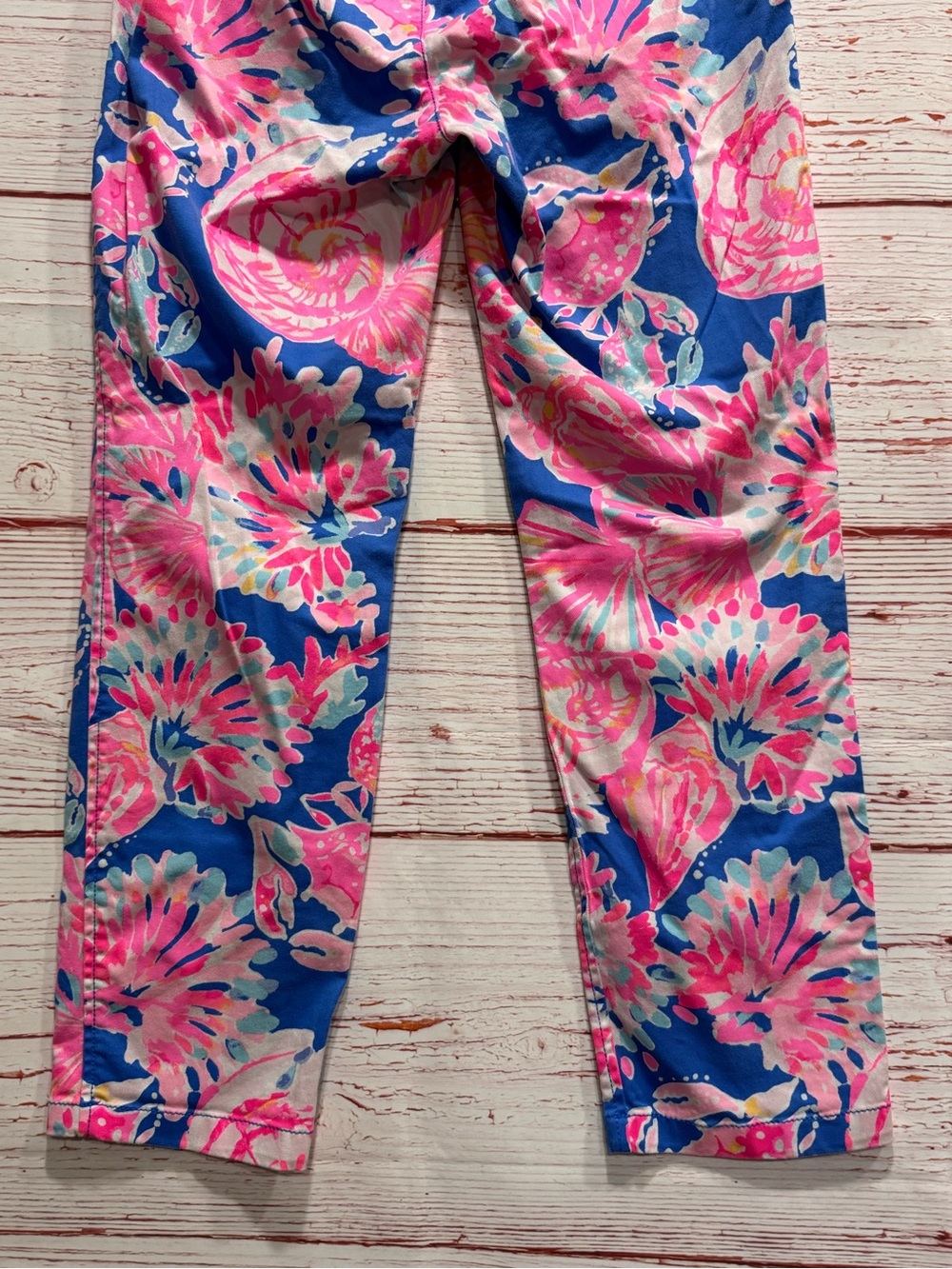 Lilly Pulitzer Sadie Stretch Crop Chino Pant in Bennet Blue Bay Dreamin Sz 0 - Picture 11 of 13
